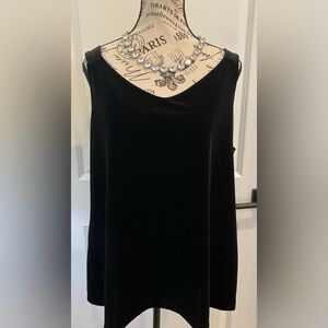 NWT Chico’s Traveler’s Collection Velvet Tank in Black Size 2/M/12